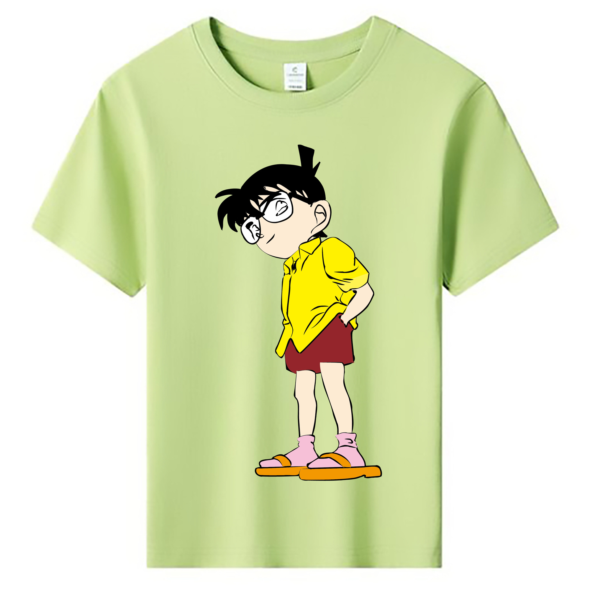 （画像用） 名探偵コナン 江戸川 コナン Detective Conan Conan Edogawa 綿100％キッズTシャツ（フロントプリント）